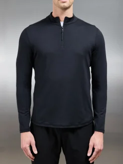 Active Essential Half Zip - Black