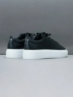 Basic Essential Leather Trainer - Black