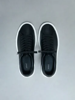 Basic Essential Leather Trainer - Black