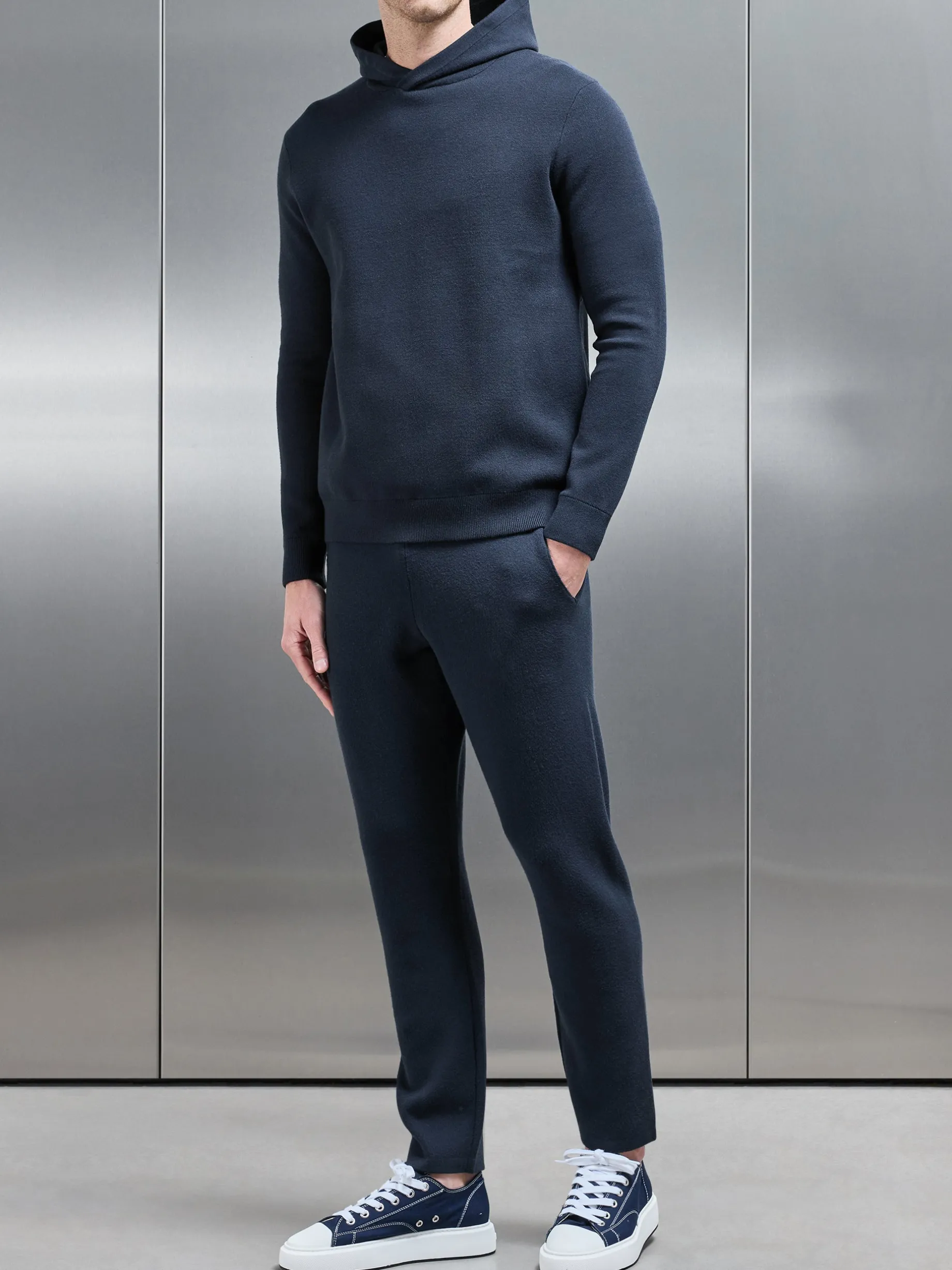 Chunky Knitted Jogger - Navy