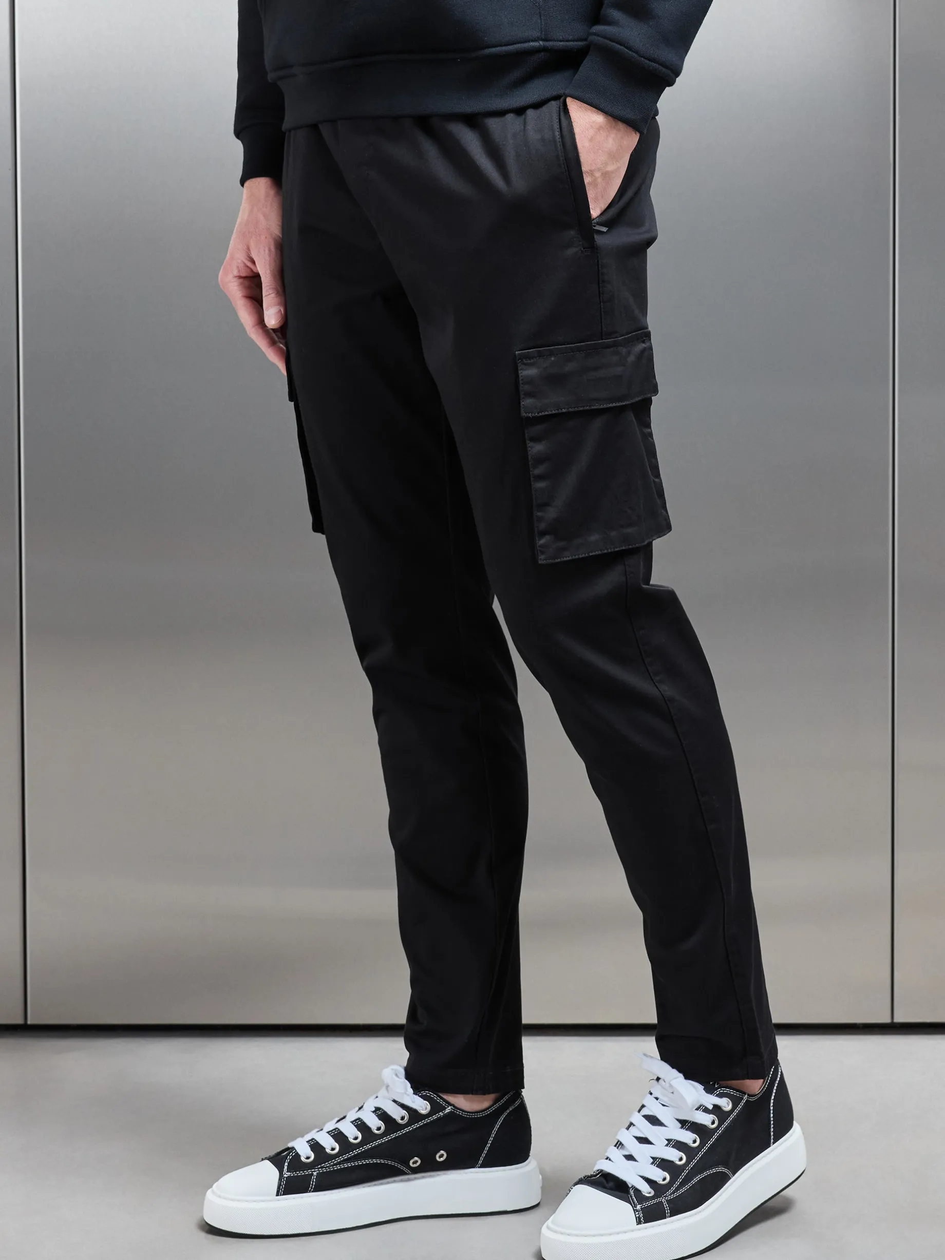 Cotton Cargo Pant - Black