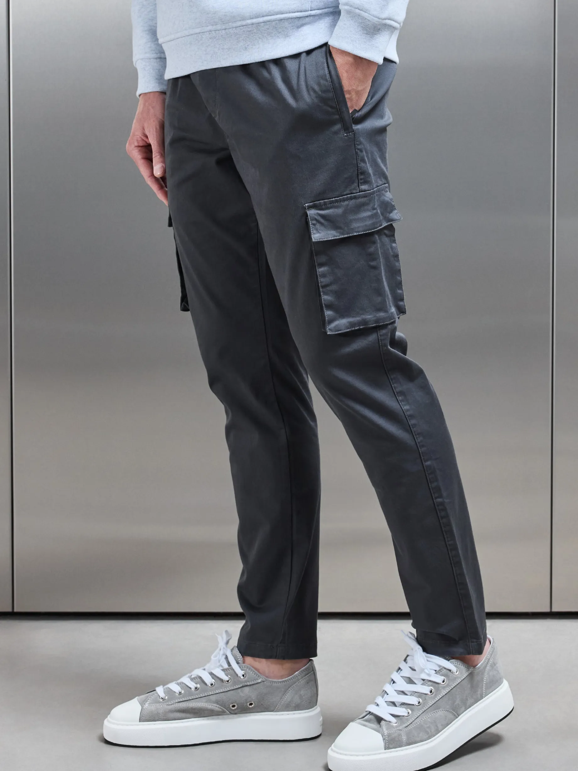 Cotton Cargo Pant - Grey