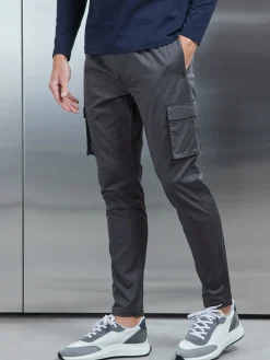 Cotton Drawstring Cargo Pant - Grey