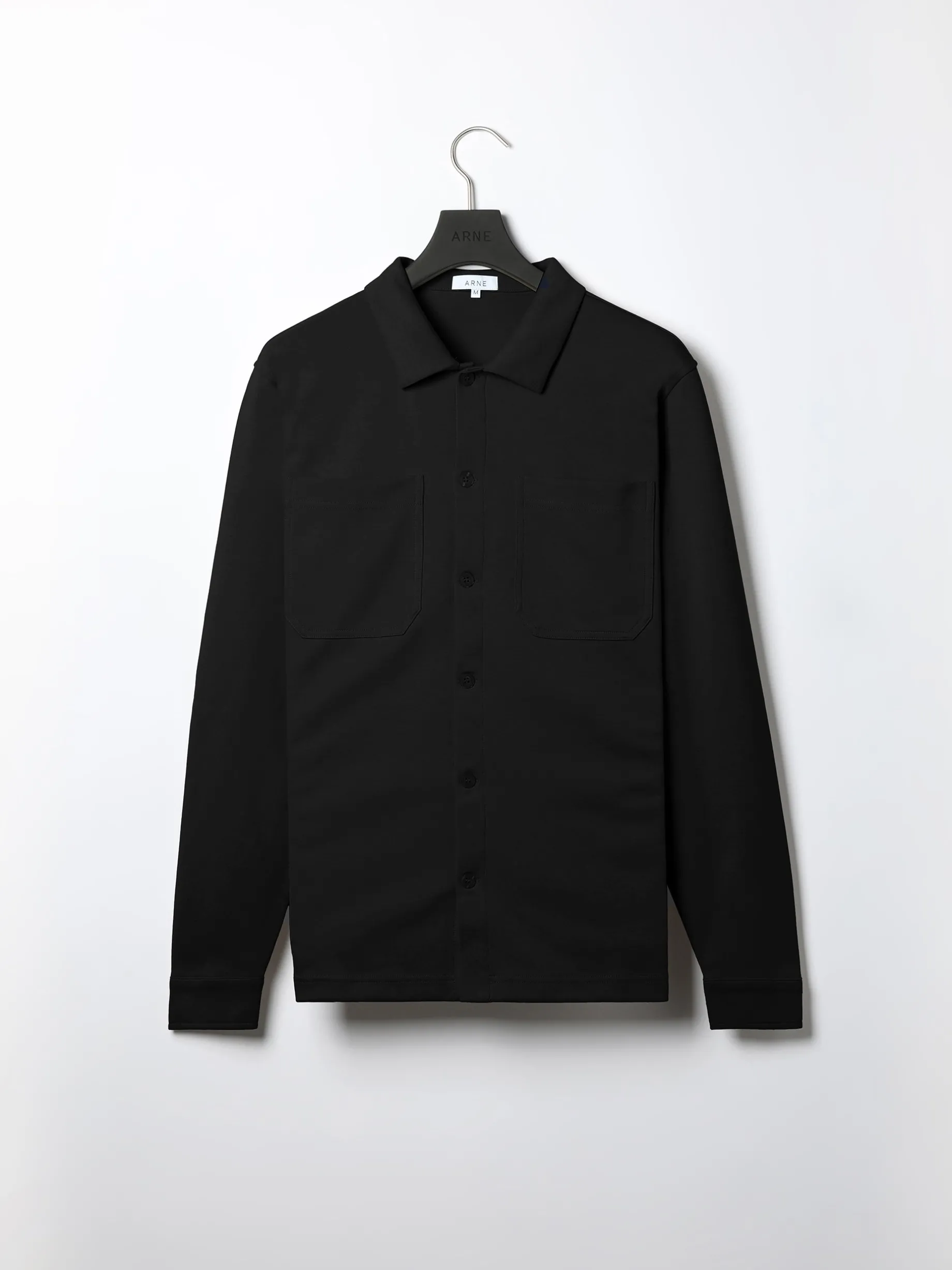 Cotton Jersey Overshirt - Black