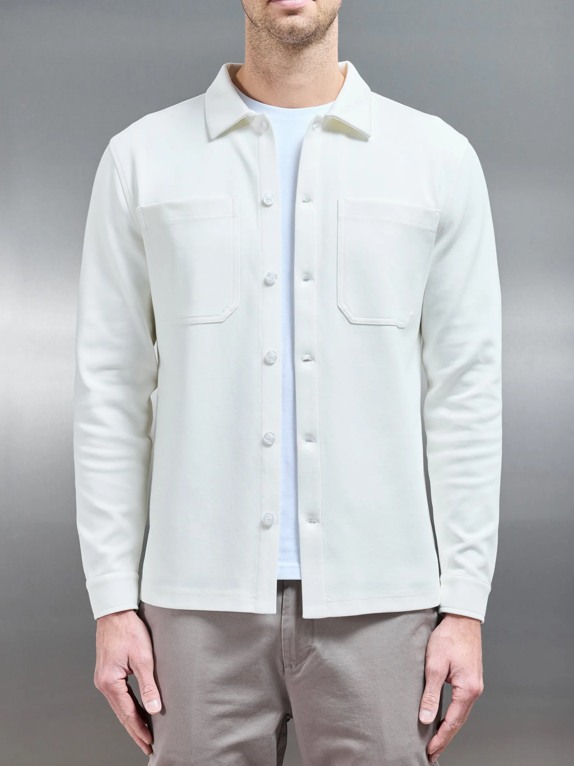 Cotton Jersey Overshirt - Off White
