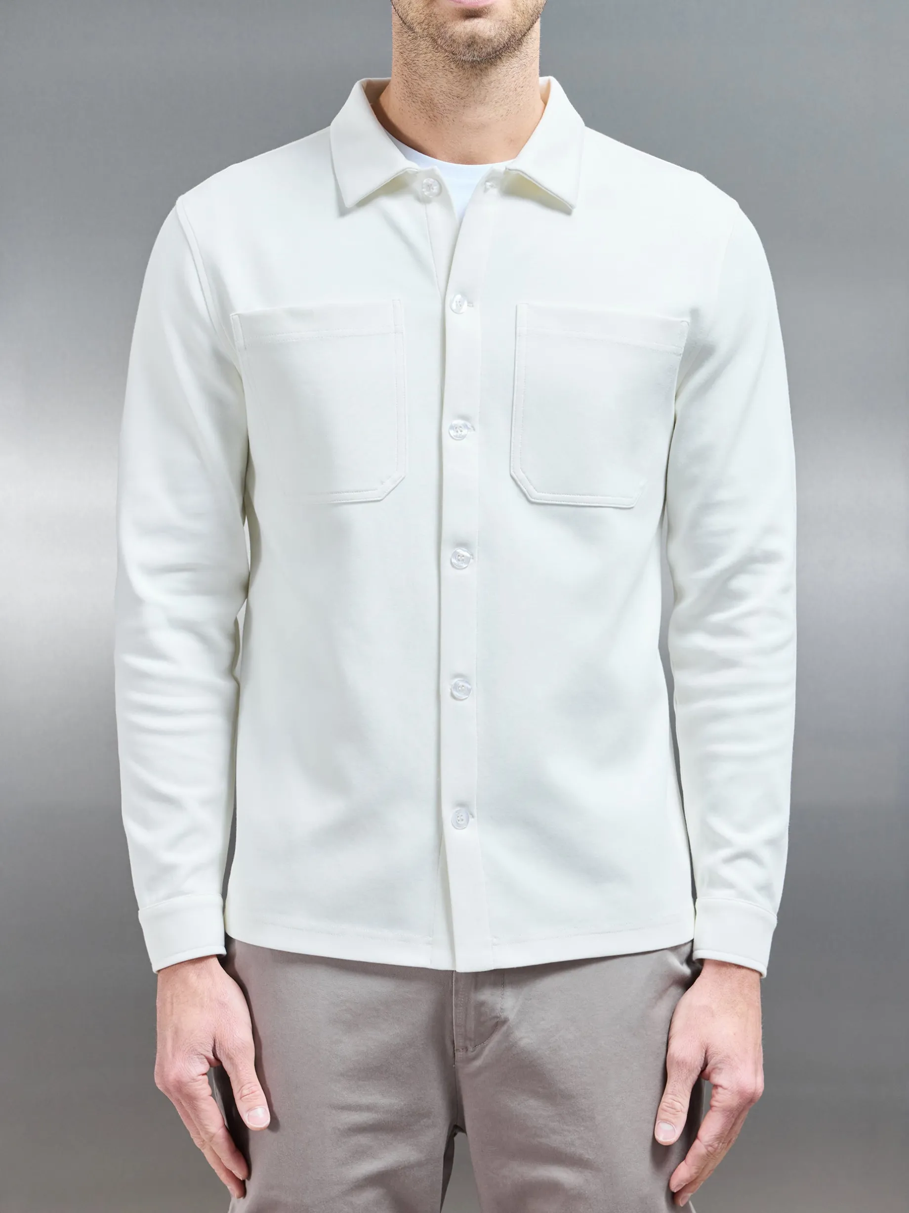 Cotton Jersey Overshirt - Off White
