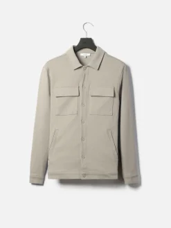 Cotton Twill Overshirt - Stone