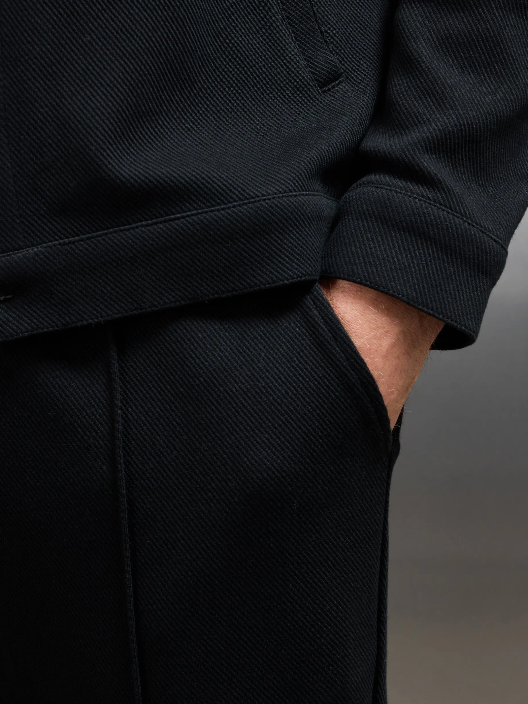 Cotton Twill Trouser - Black