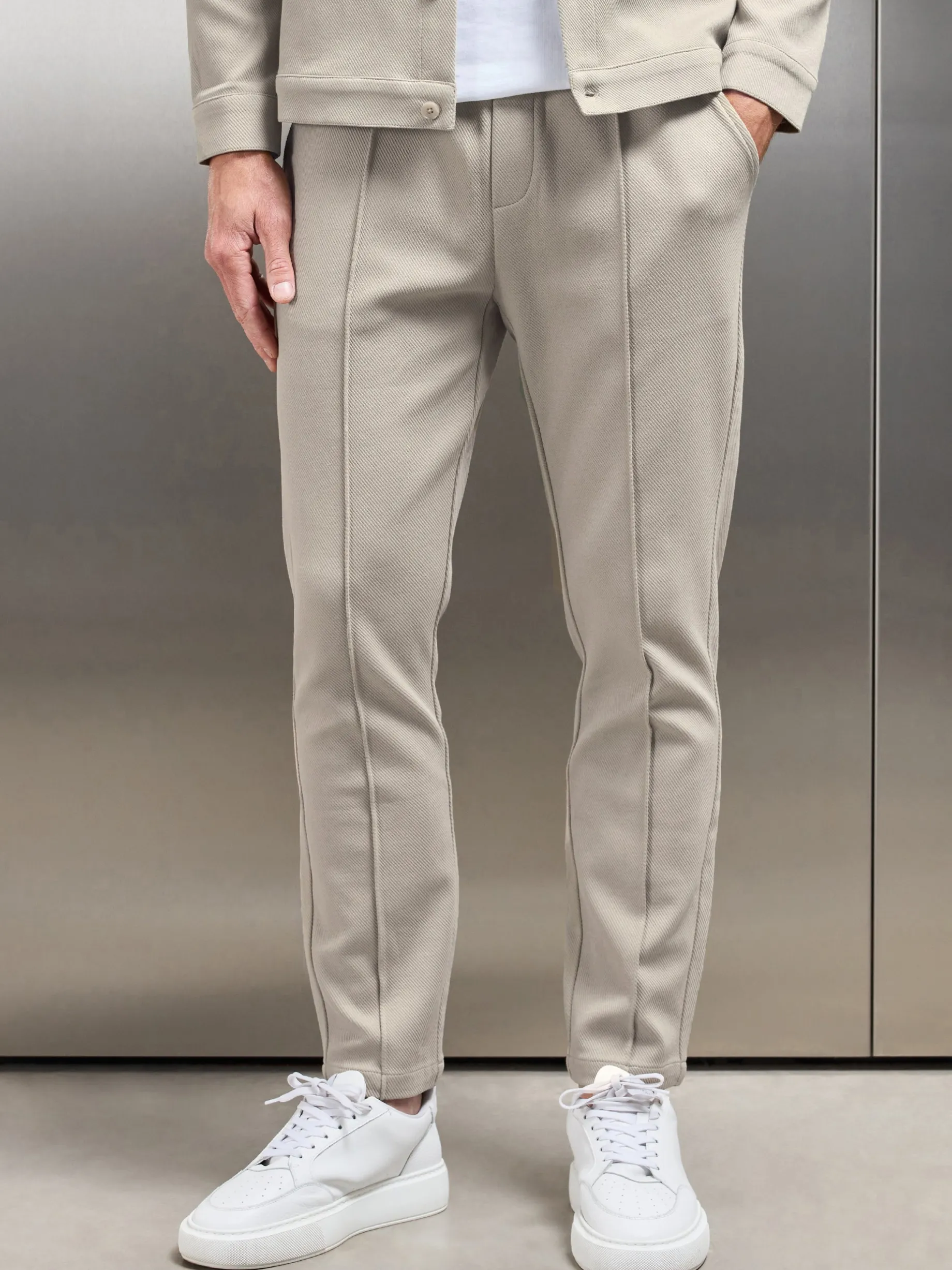 Cotton Twill Trouser - Stone