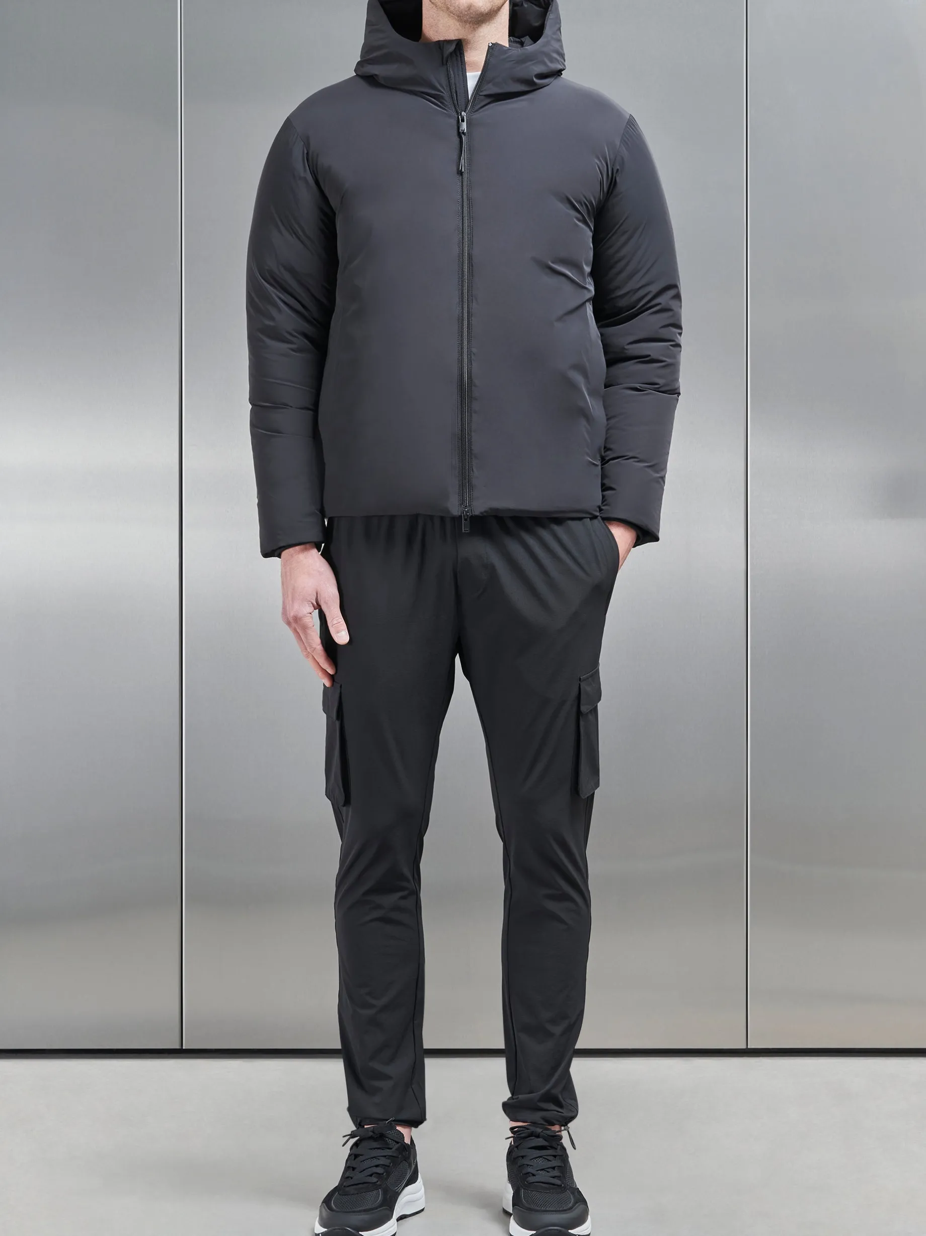 Down Padded Windbreaker - Black