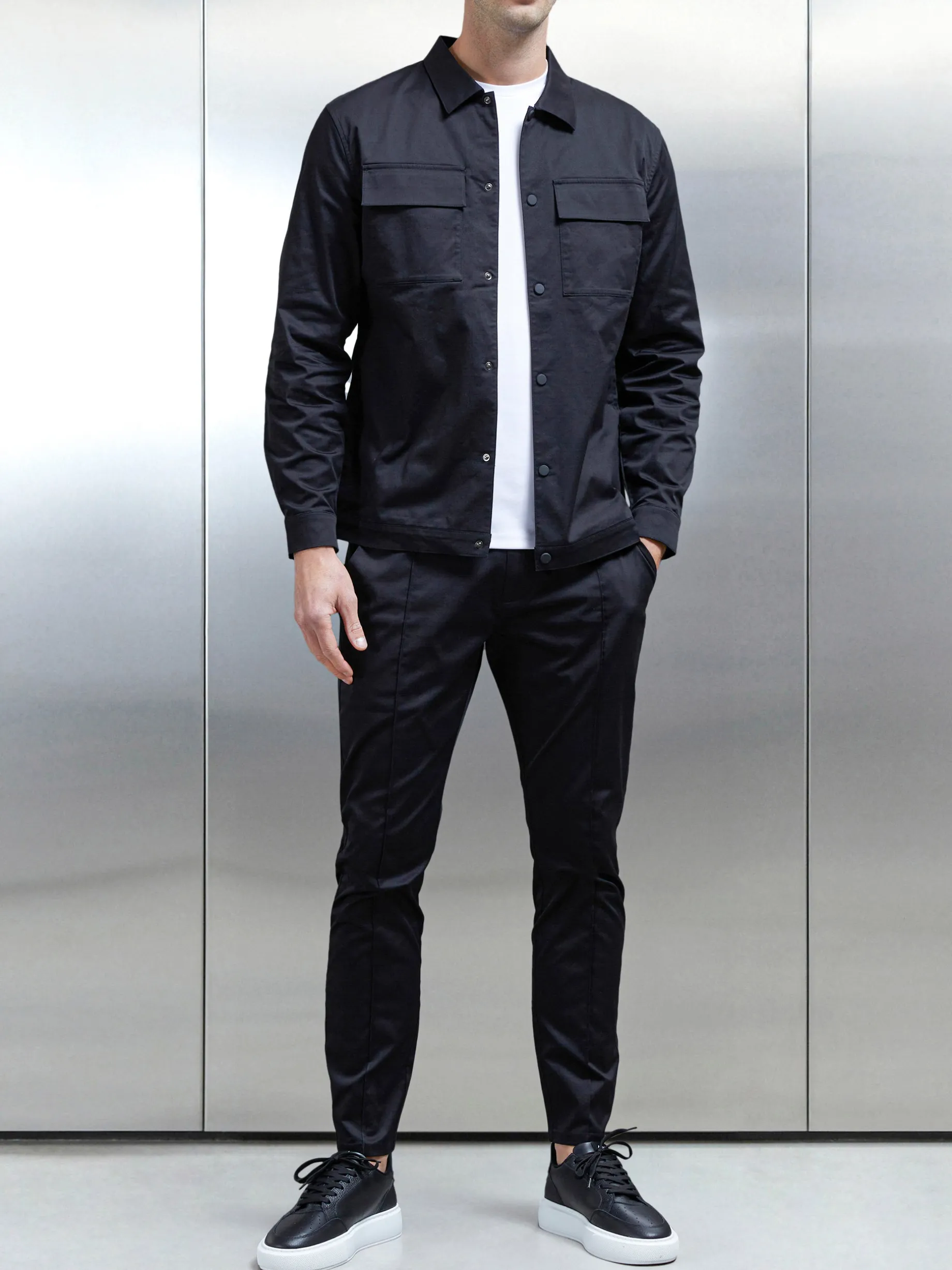 Essential Drawstring Trouser - Black