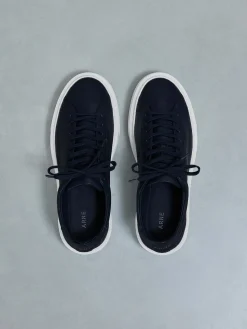 Essential Leather Trainer - Navy