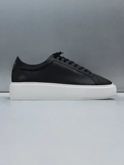 Essential Leather Trainer - Black