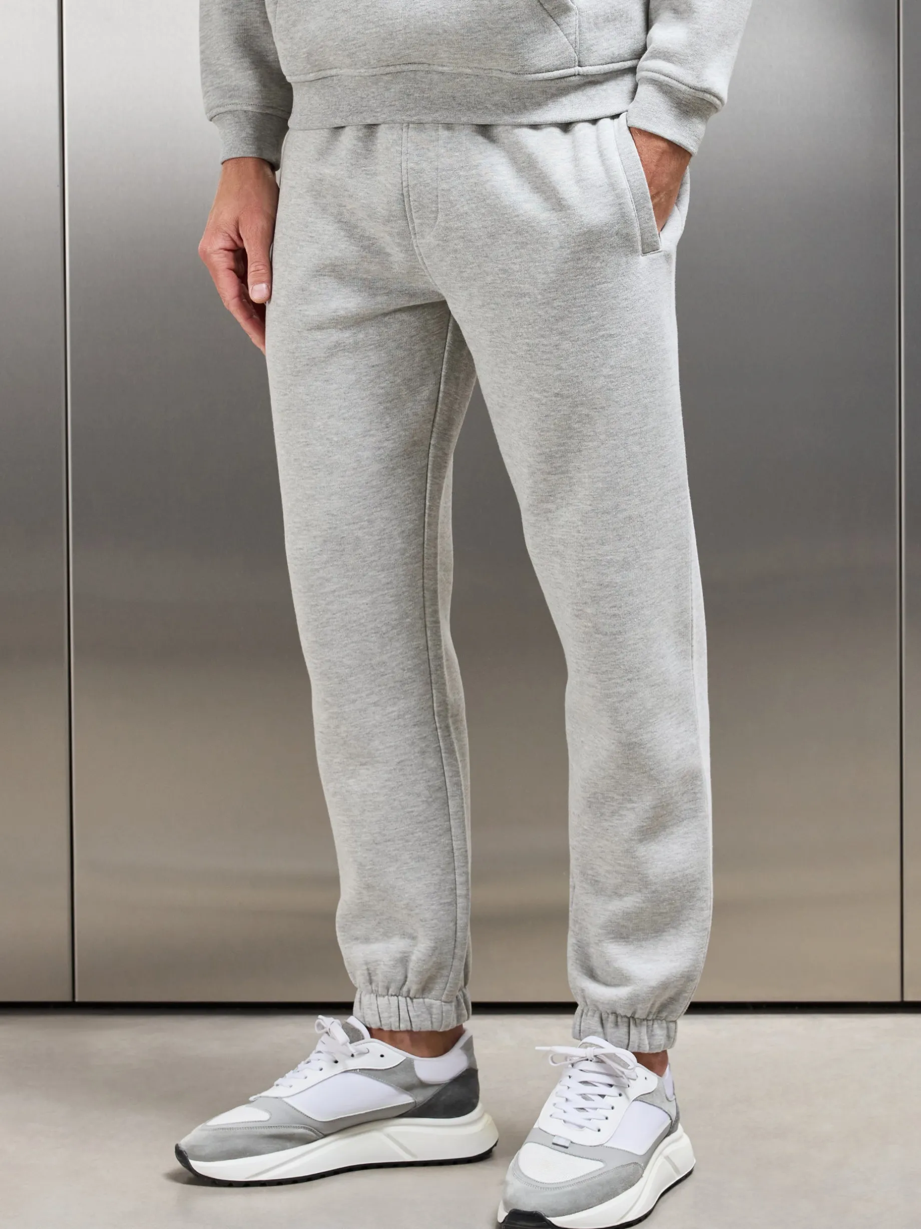 Essential Relaxed Fit Cuffed Jogger - Marl Grey