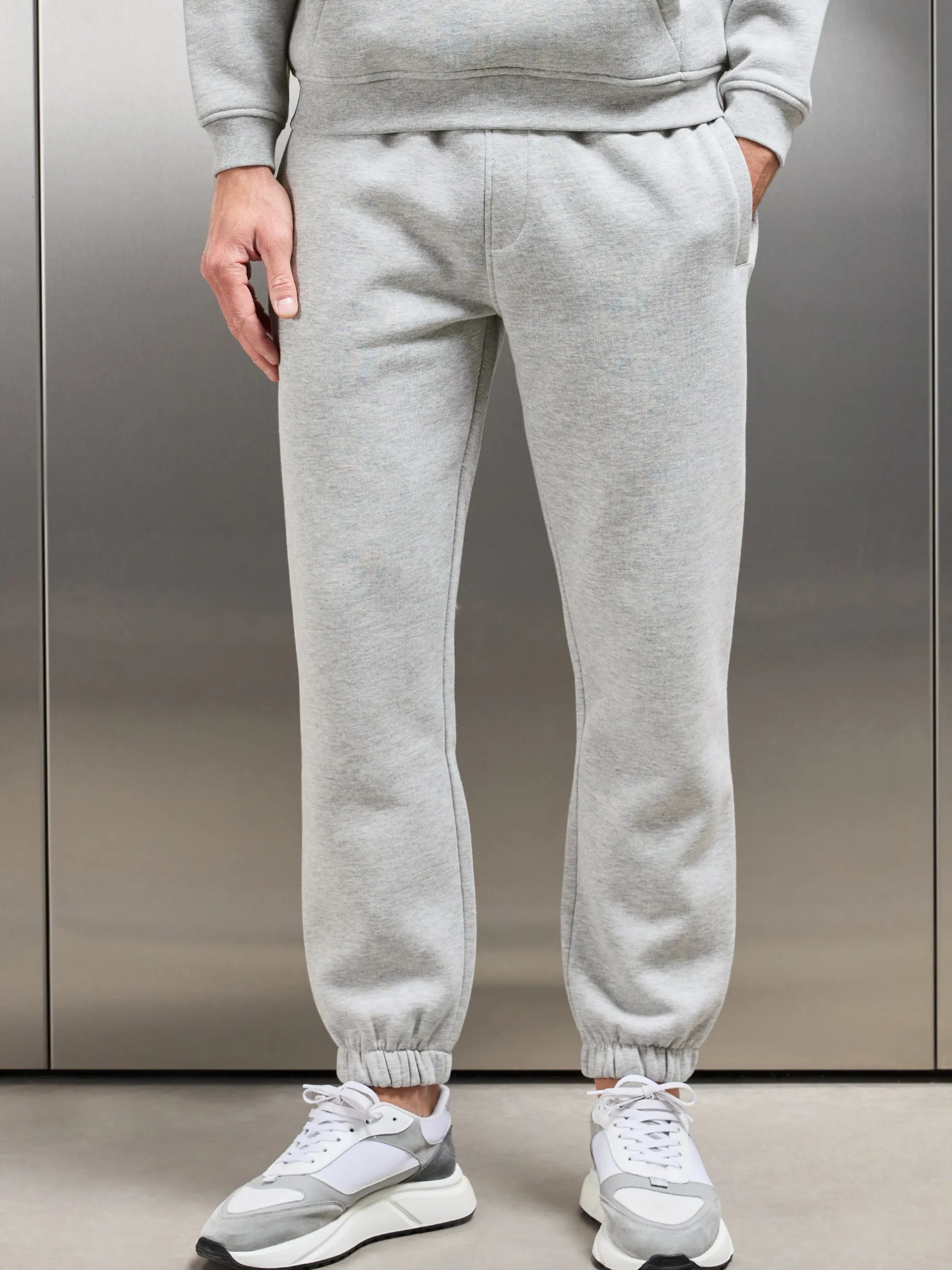 Essential Relaxed Fit Cuffed Jogger - Marl Grey