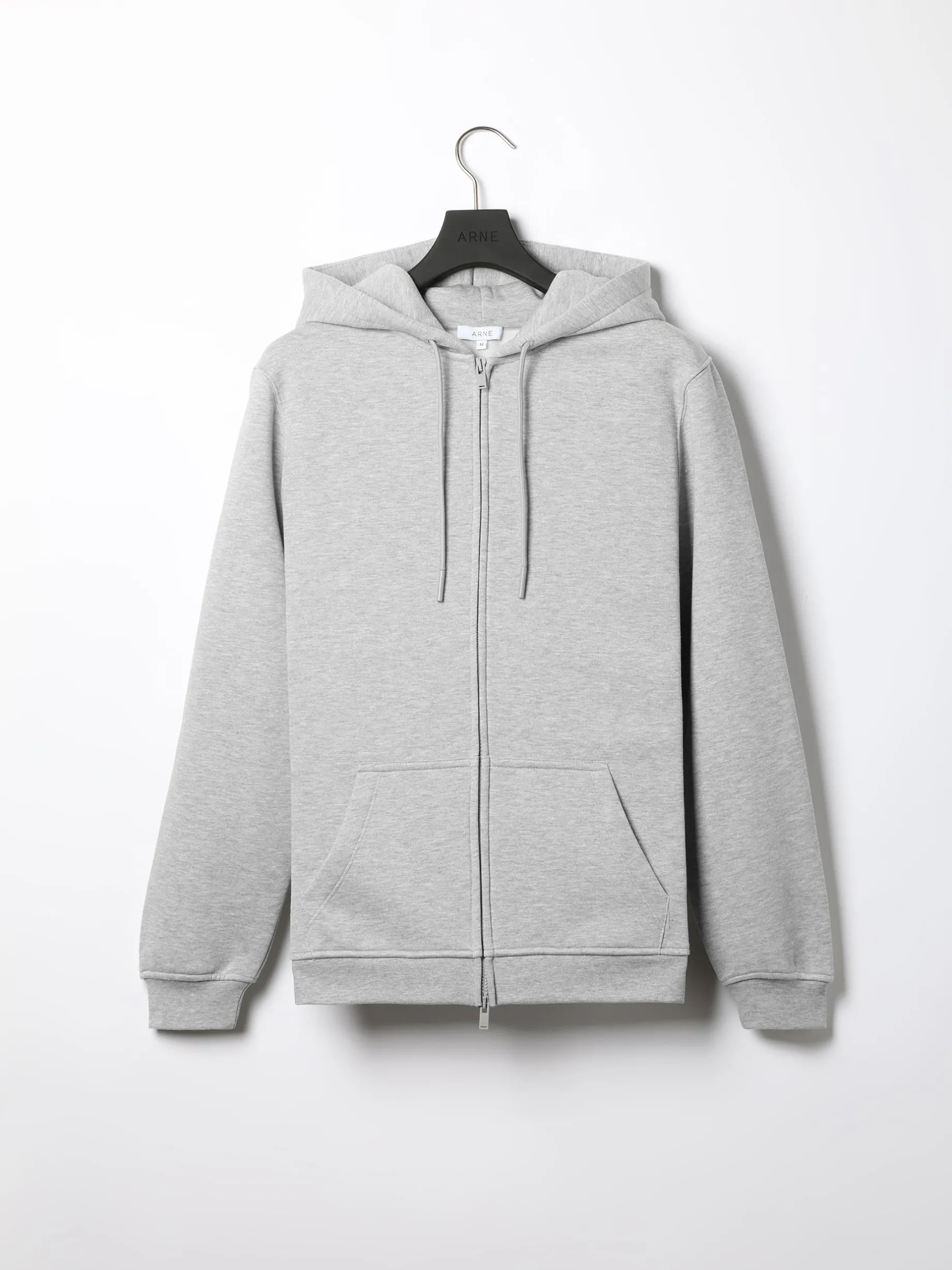 Essential Zip Through Hoodie - Marl Grey