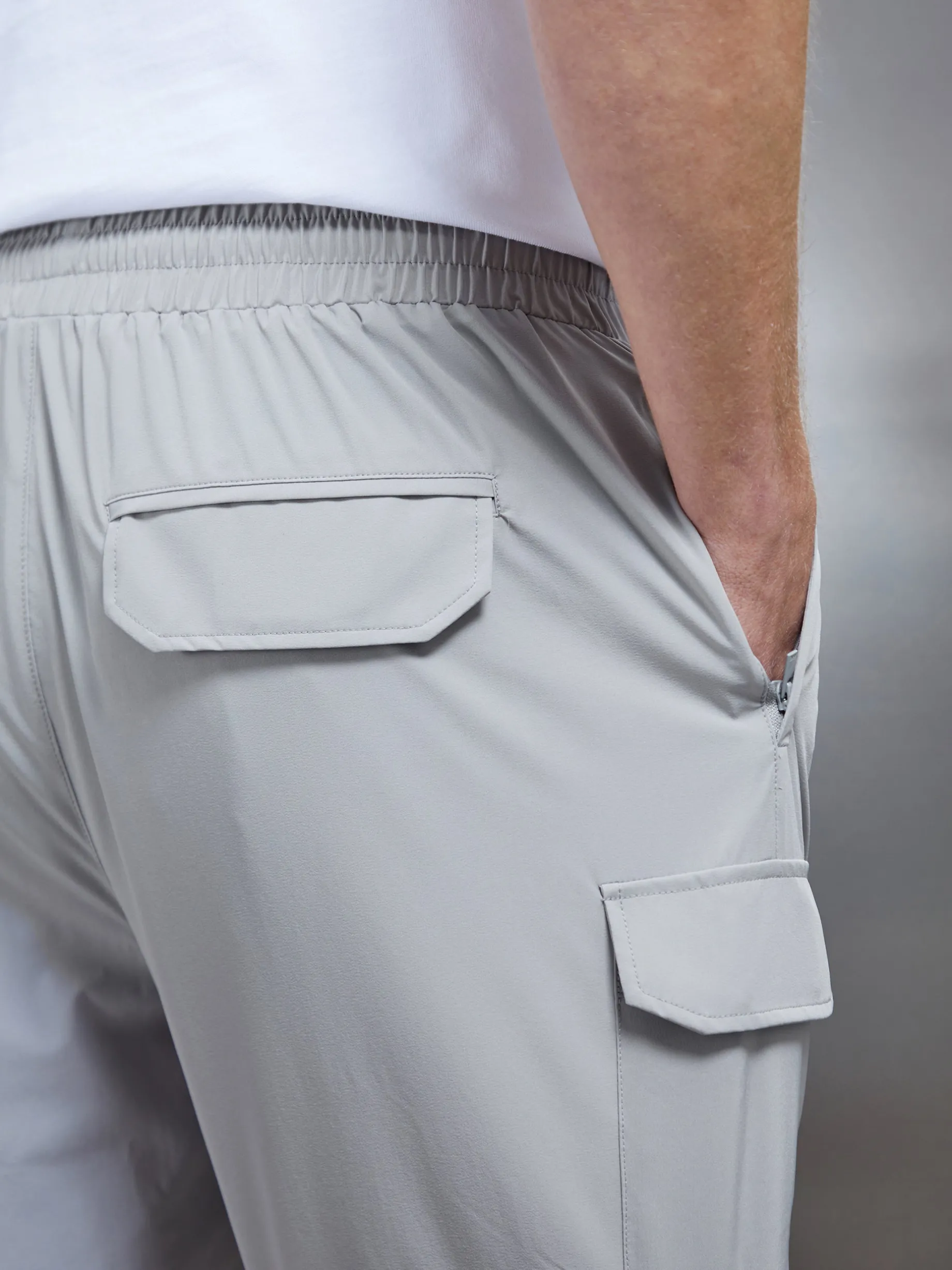 Flat Pocket Technical Cargo Short - Mid Grey