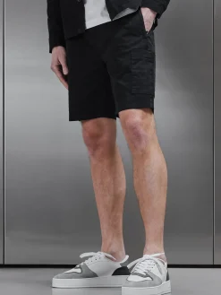 Garment Dye Cargo Short - Black