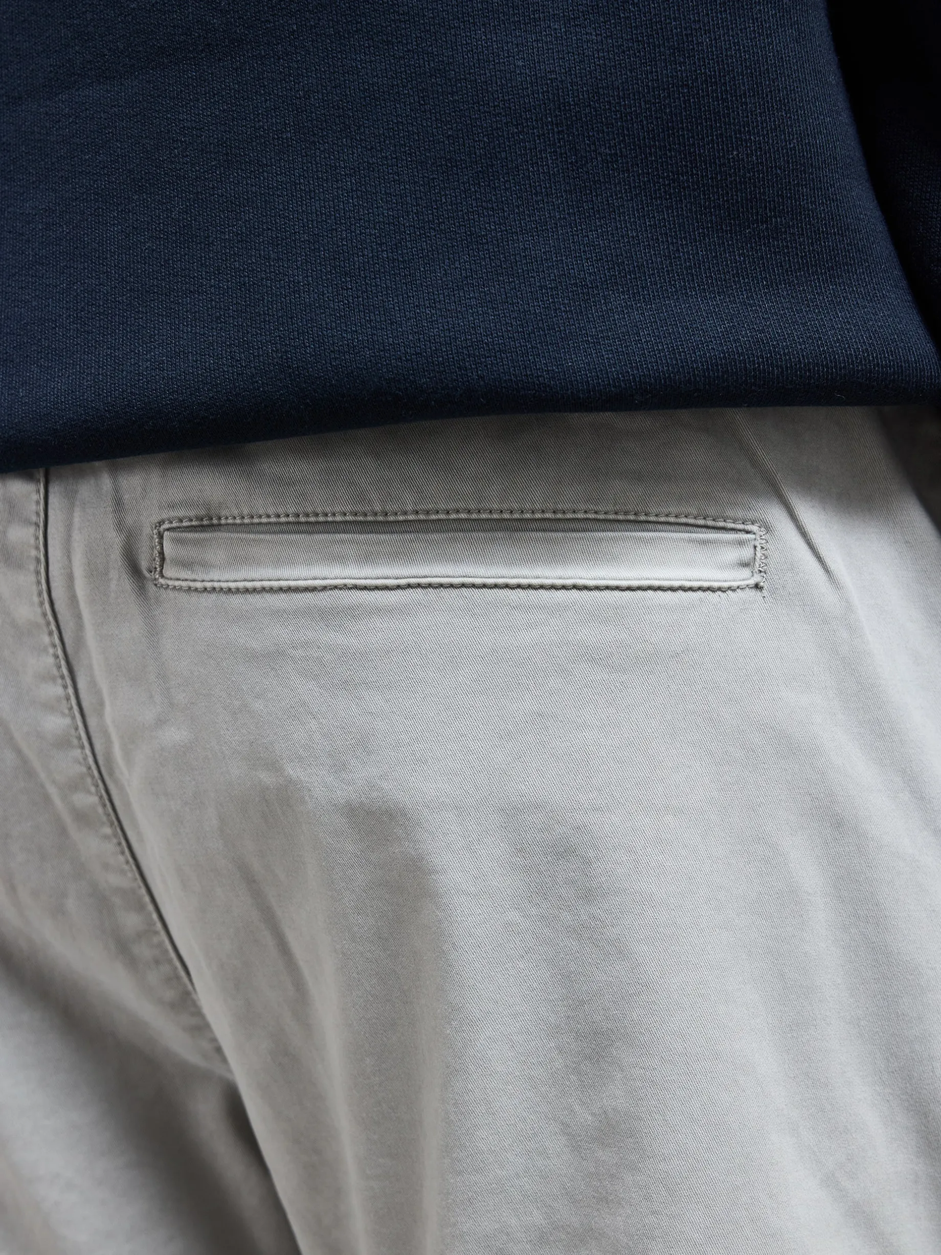 Garment Dye Cotton Trouser - Stone