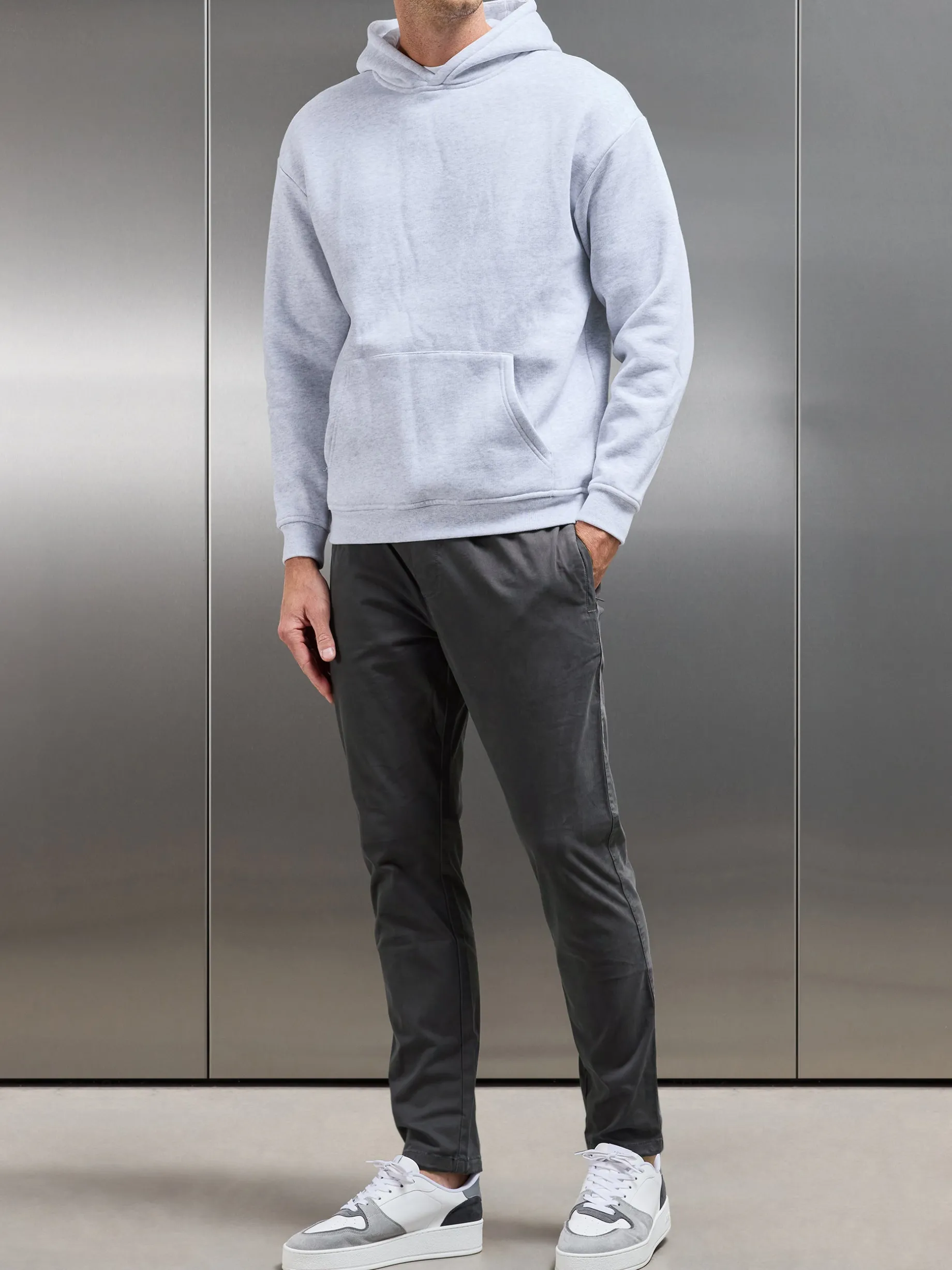 Garment Dye Cotton Trouser - Grey