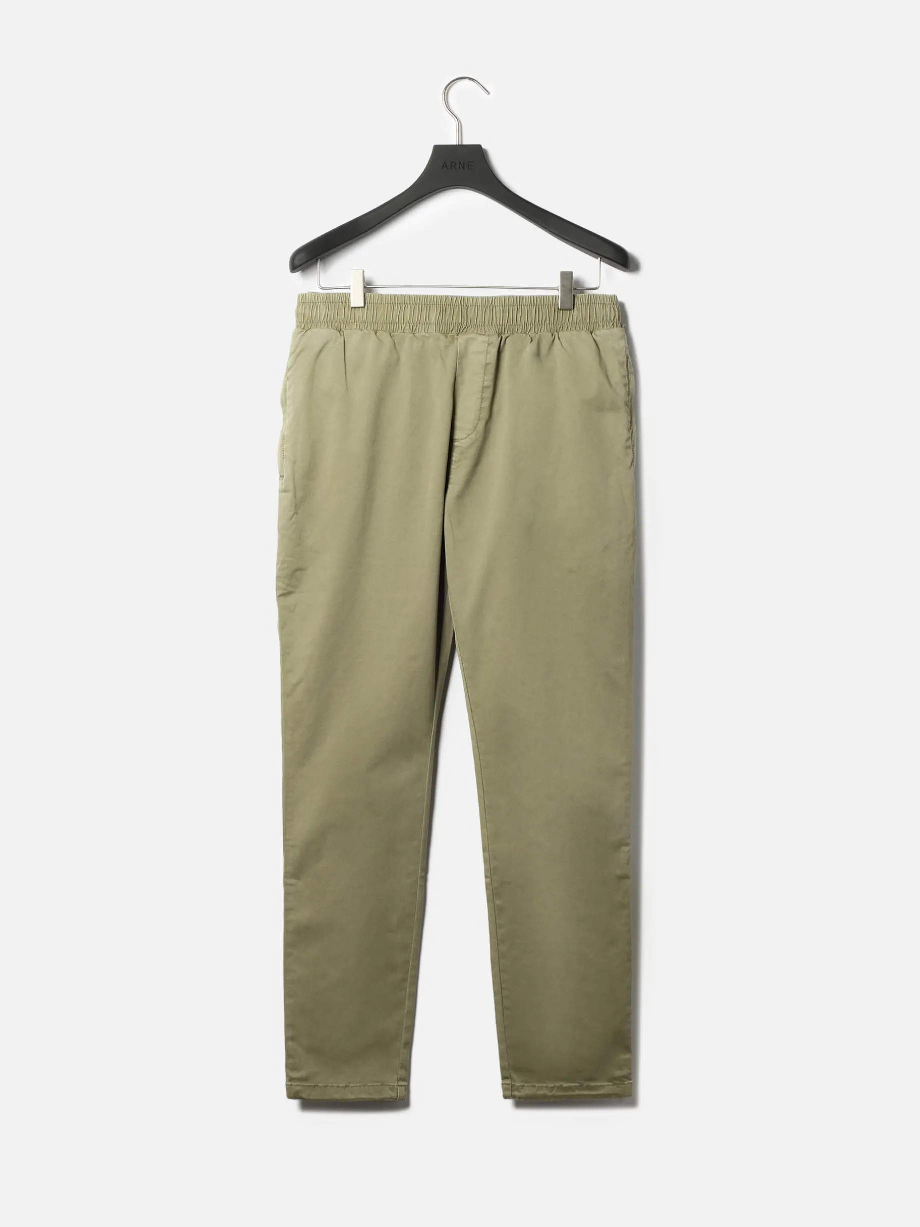 Garment Dye Cotton Trouser - Olive