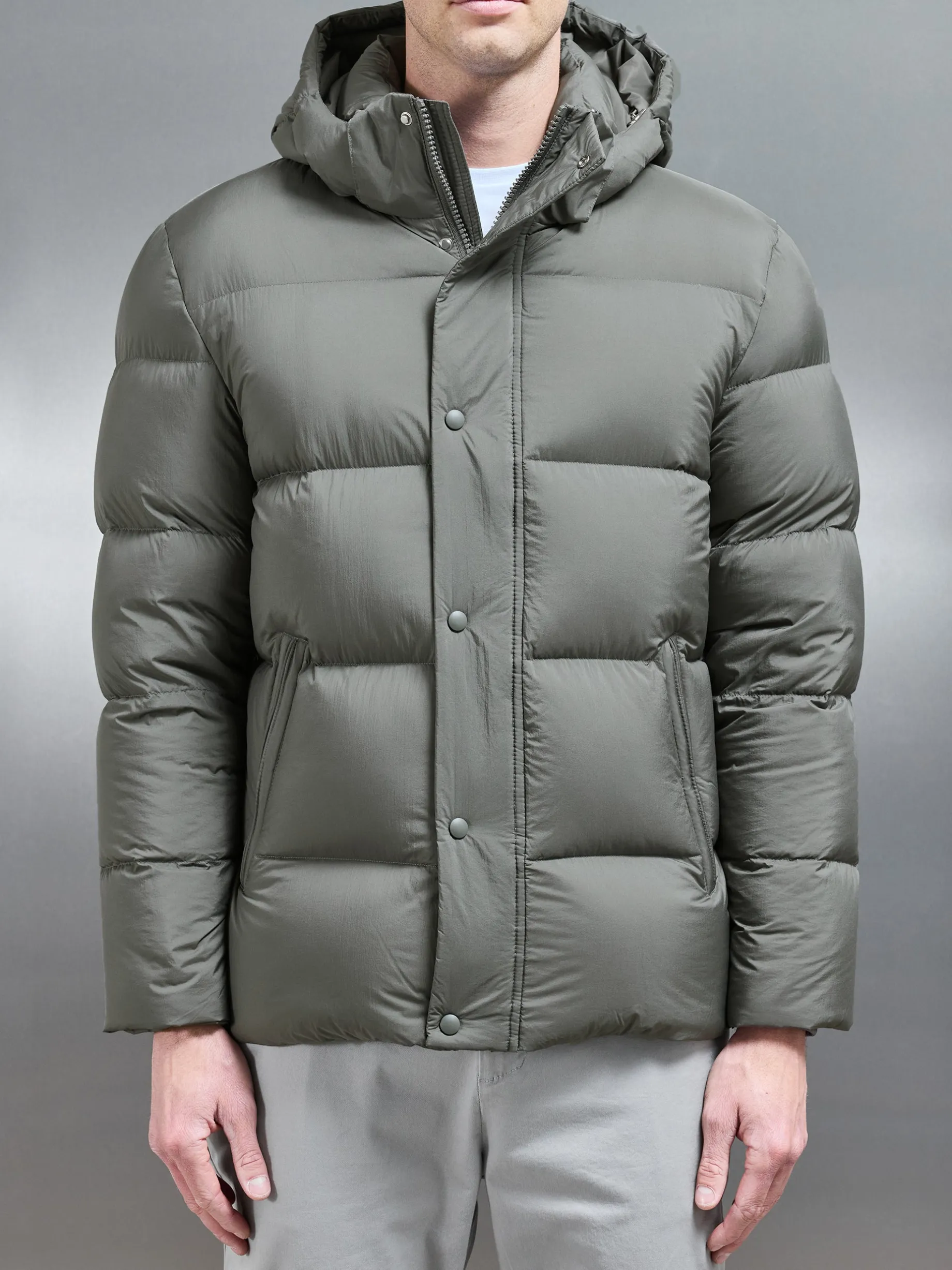 Goose Down Short Length Jacket - Olive