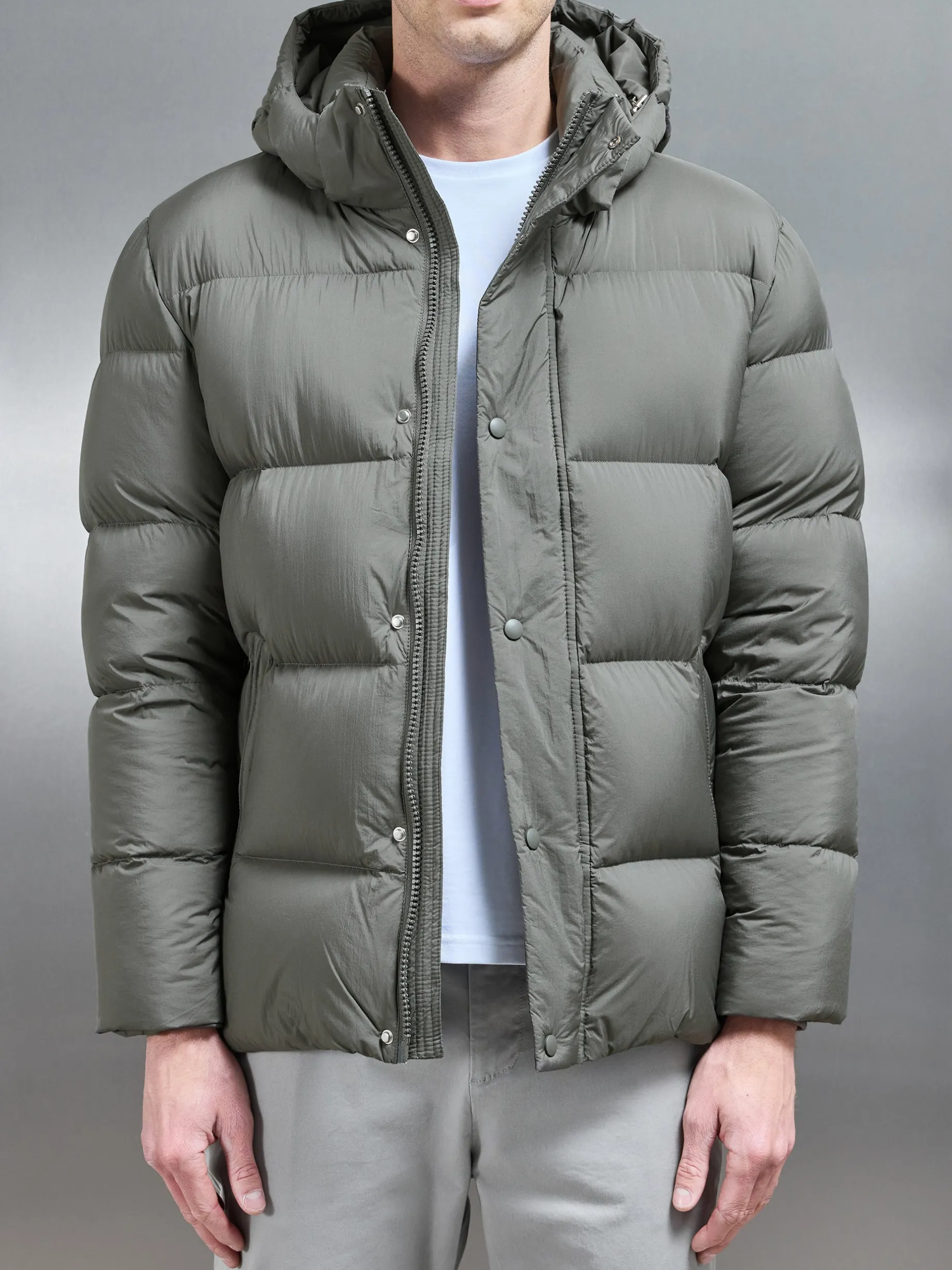 Goose Down Short Length Jacket - Olive