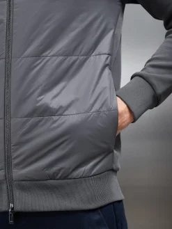 Hybrid Bomber Jacket - Grey
