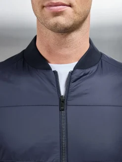Hybrid Bomber Jacket - Navy