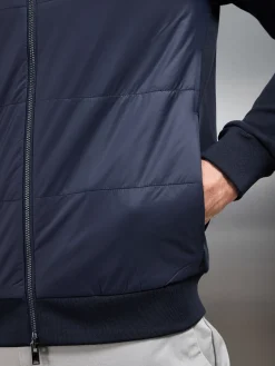 Hybrid Bomber Jacket - Navy