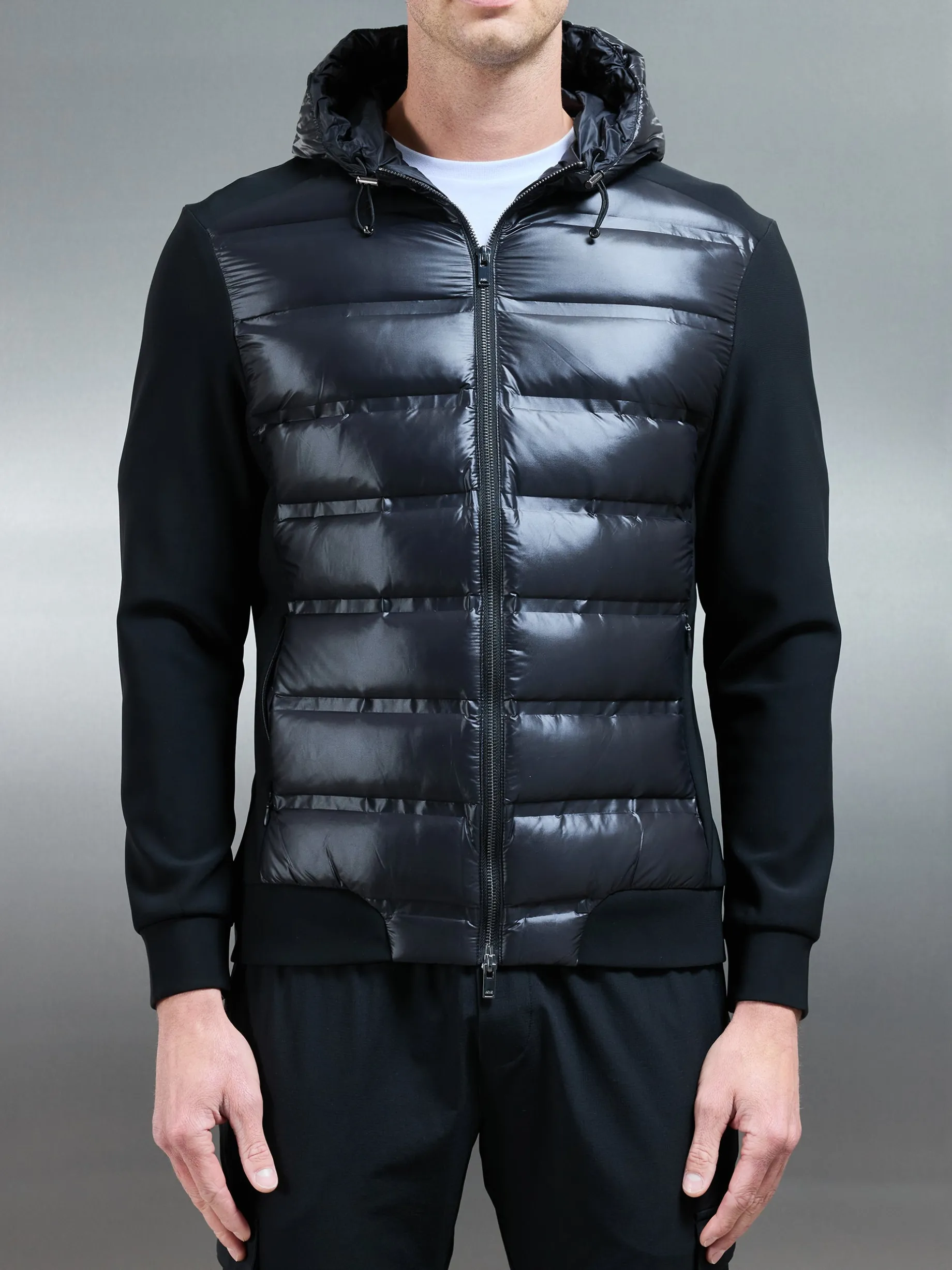 Hybrid Puffer Jacket - Black