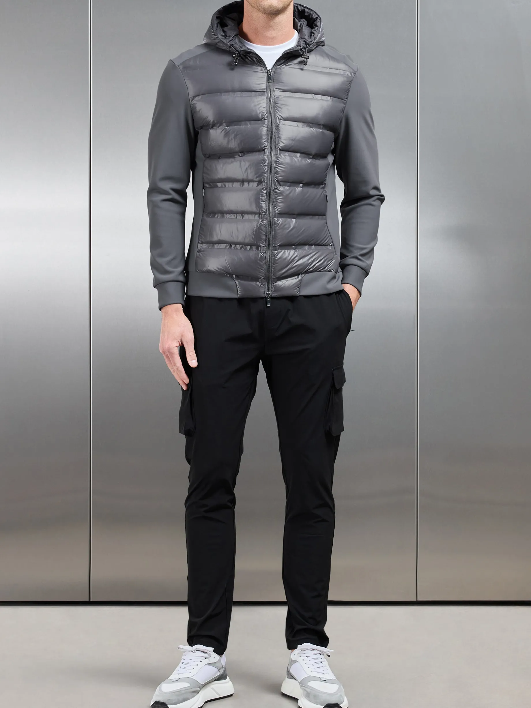Hybrid Puffer Jacket - Grey
