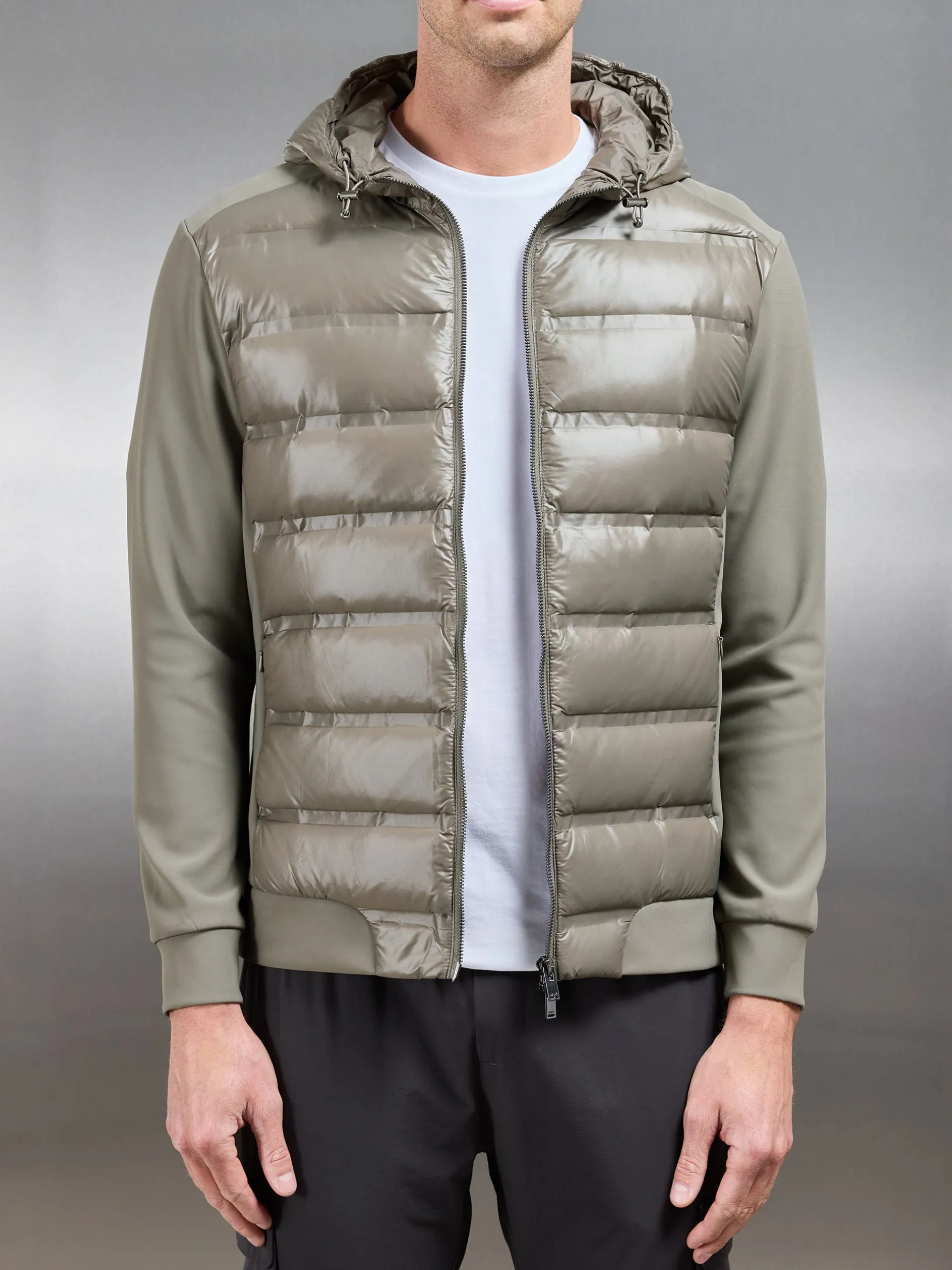 Hybrid Puffer Jacket - Olive