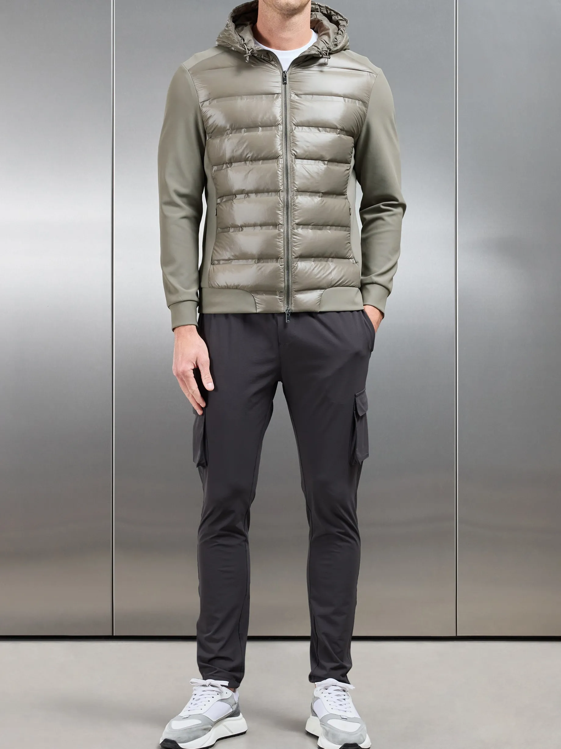 Hybrid Puffer Jacket - Olive