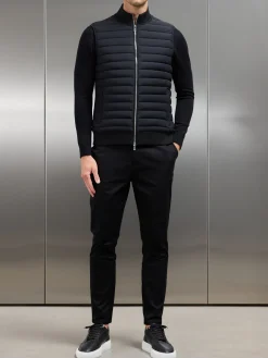 Hybrid Quilted Gilet - Black