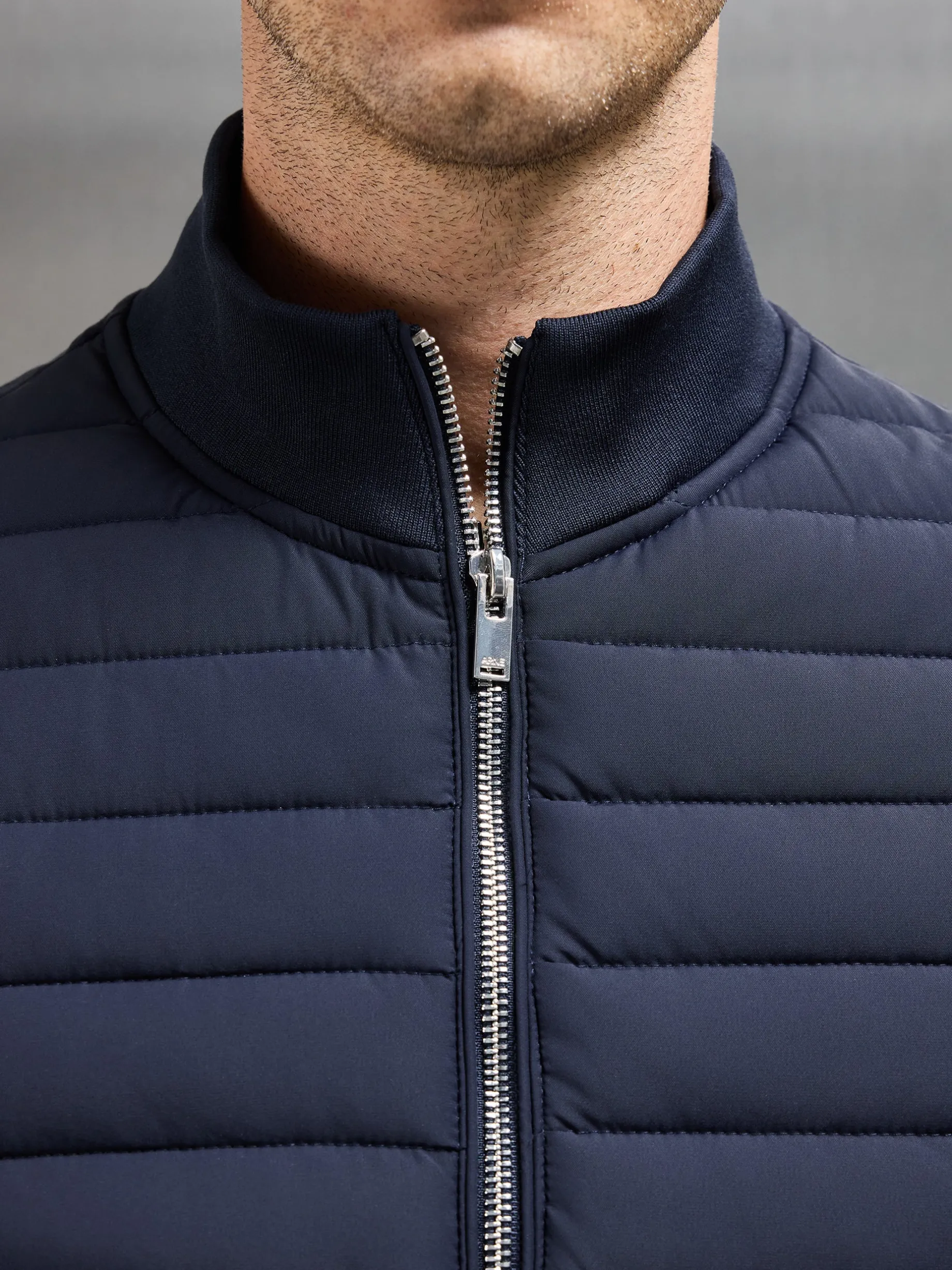 Hybrid Quilted Gilet - Navy