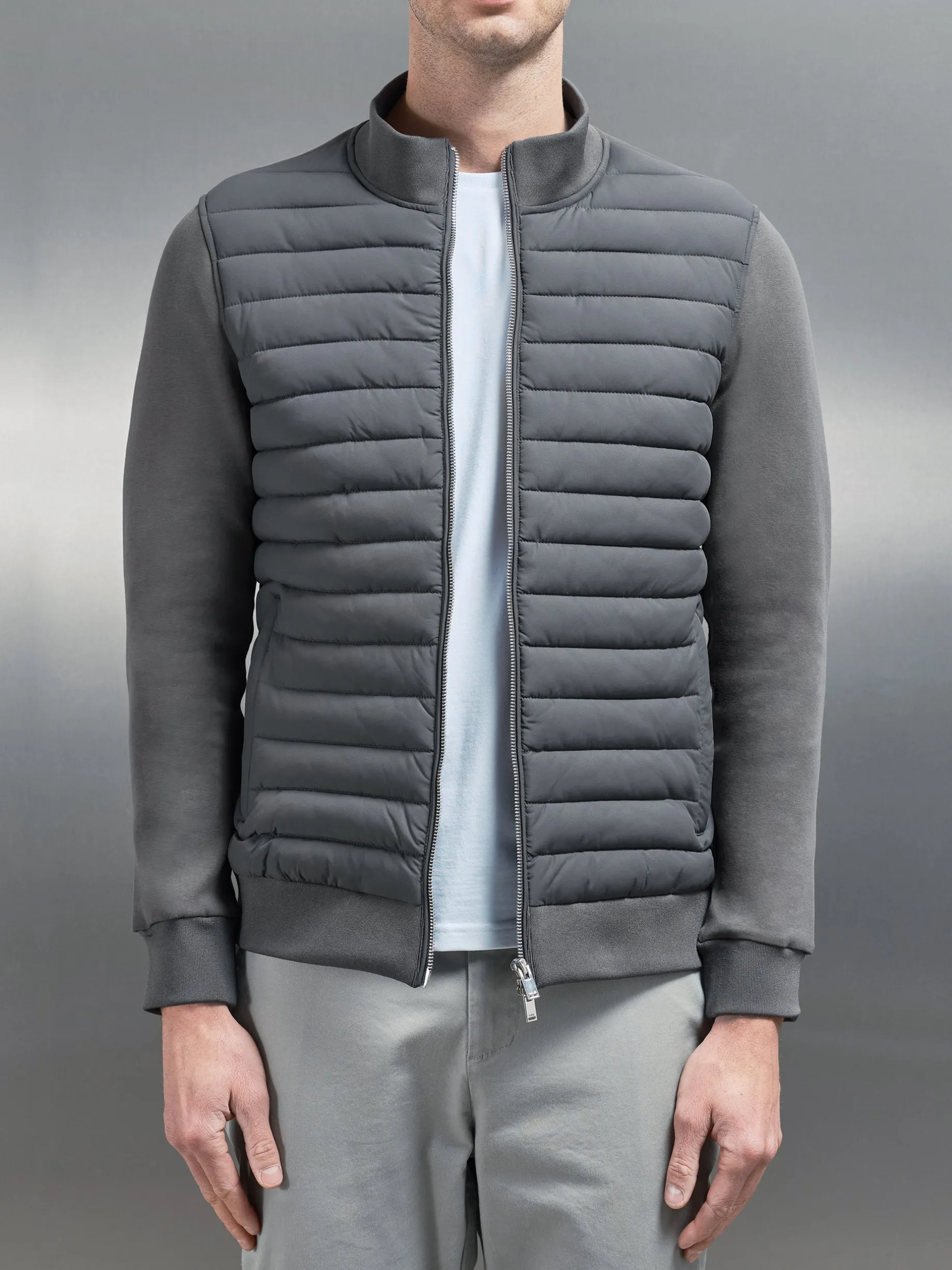 Hybrid Quilted Jacket - Grey