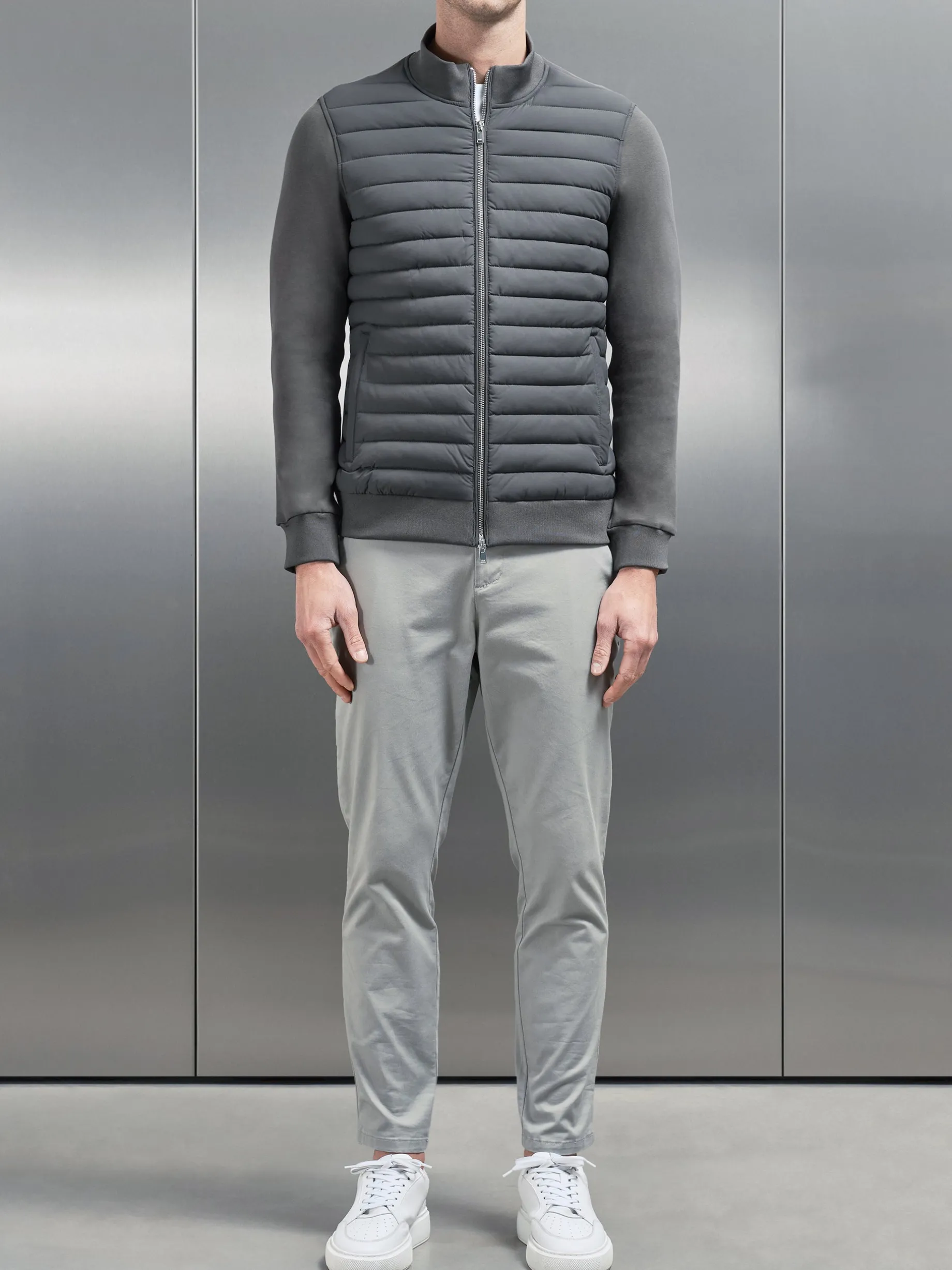 Hybrid Quilted Jacket - Grey