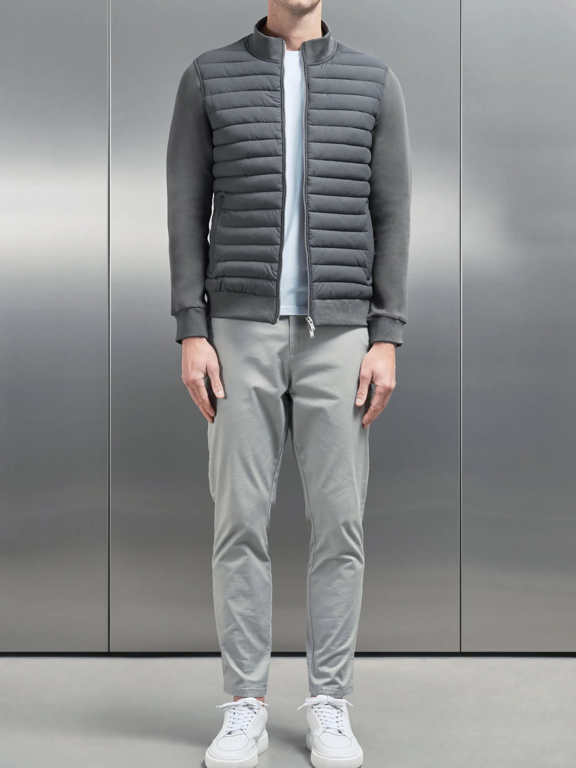 Hybrid Quilted Jacket - Grey