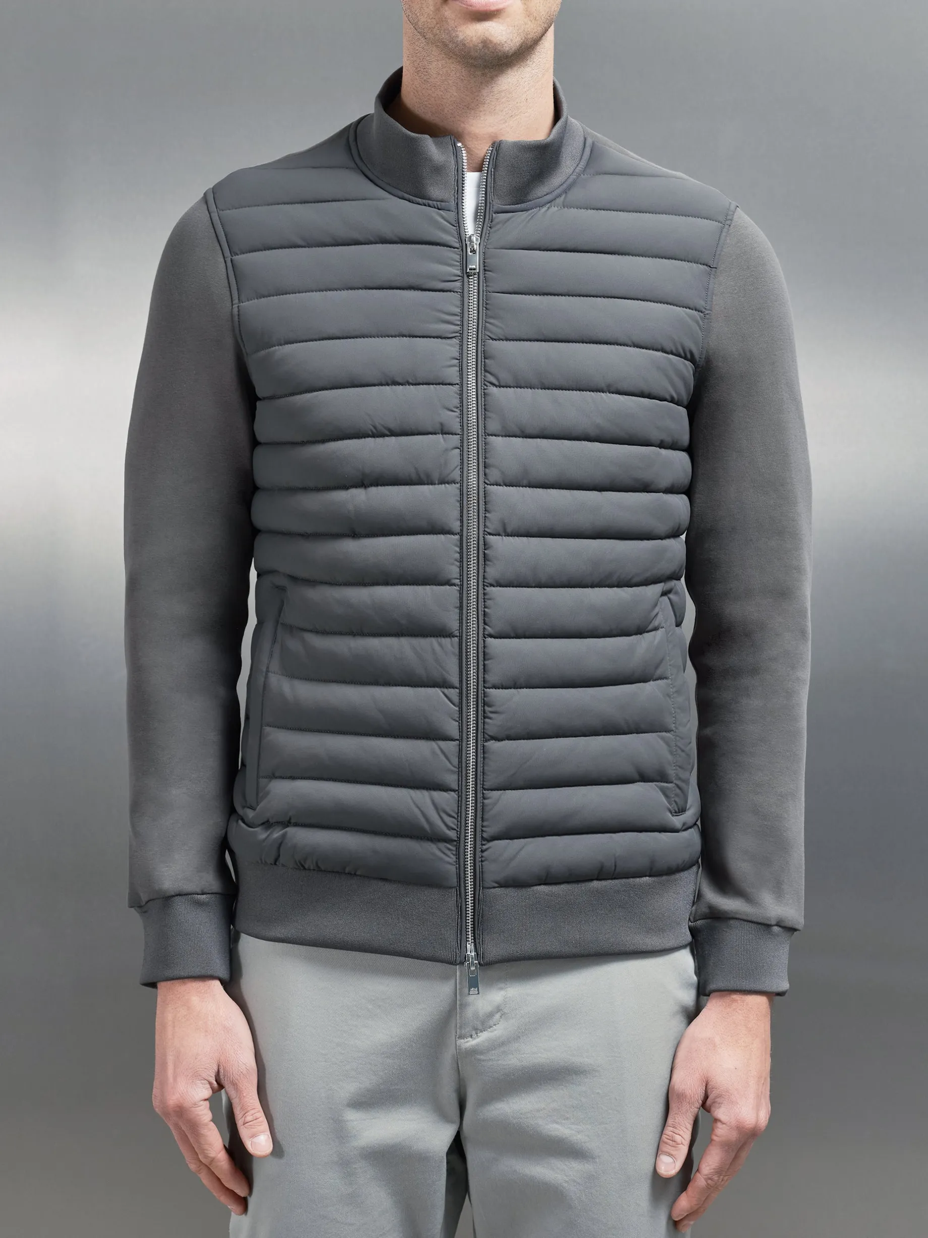 Hybrid Quilted Jacket - Grey