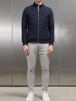 Hybrid Quilted Jacket - Navy
