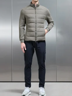 Hybrid Technical Puffer Jacket - Olive