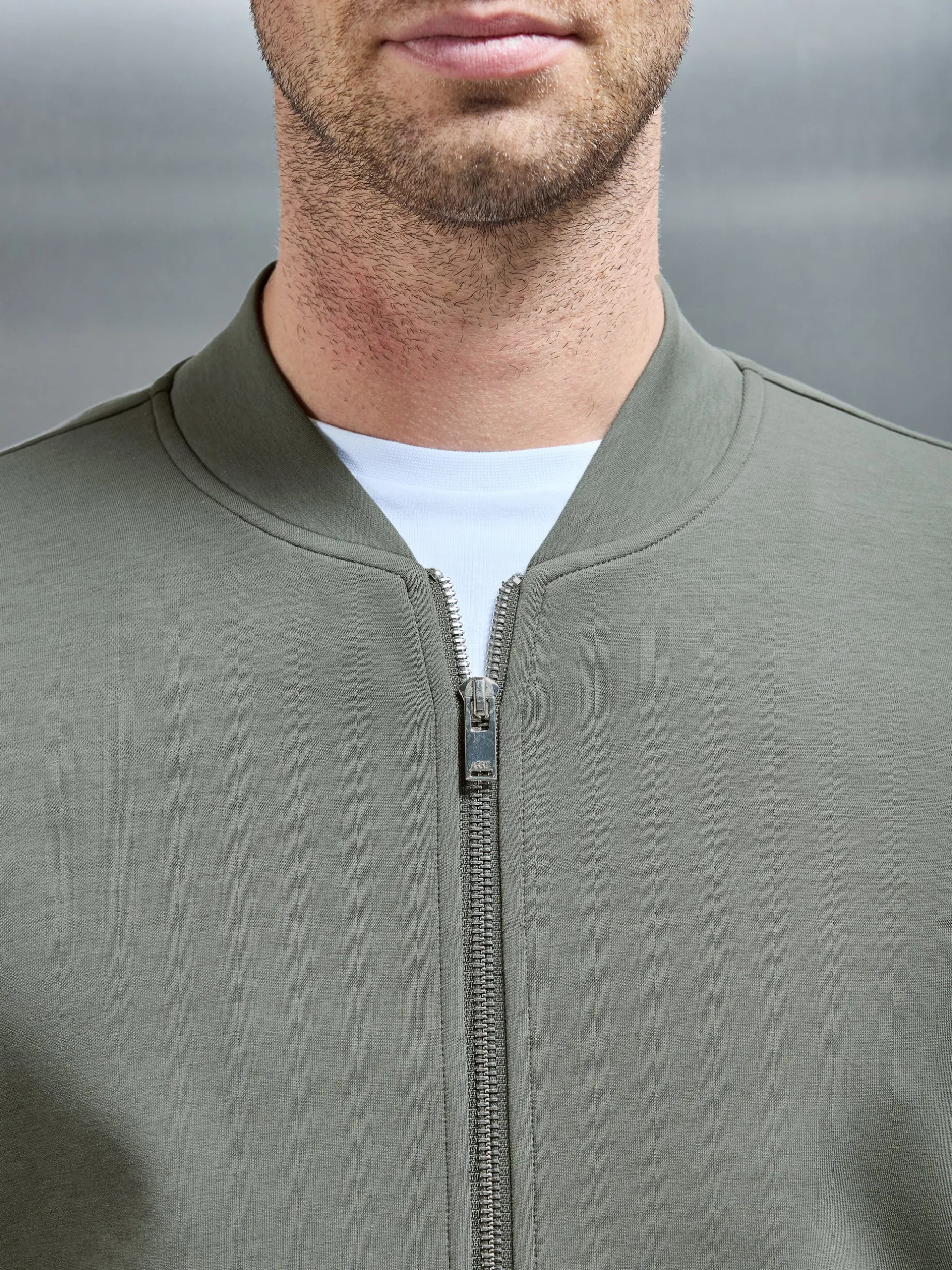 Interlock Jersey Bomber Jacket - Sage