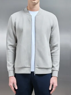Interlock Jersey Bomber Jacket - Stone