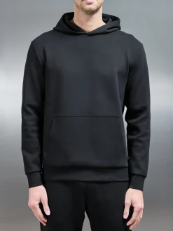 Interlock Jersey Essential Hoodie - Black
