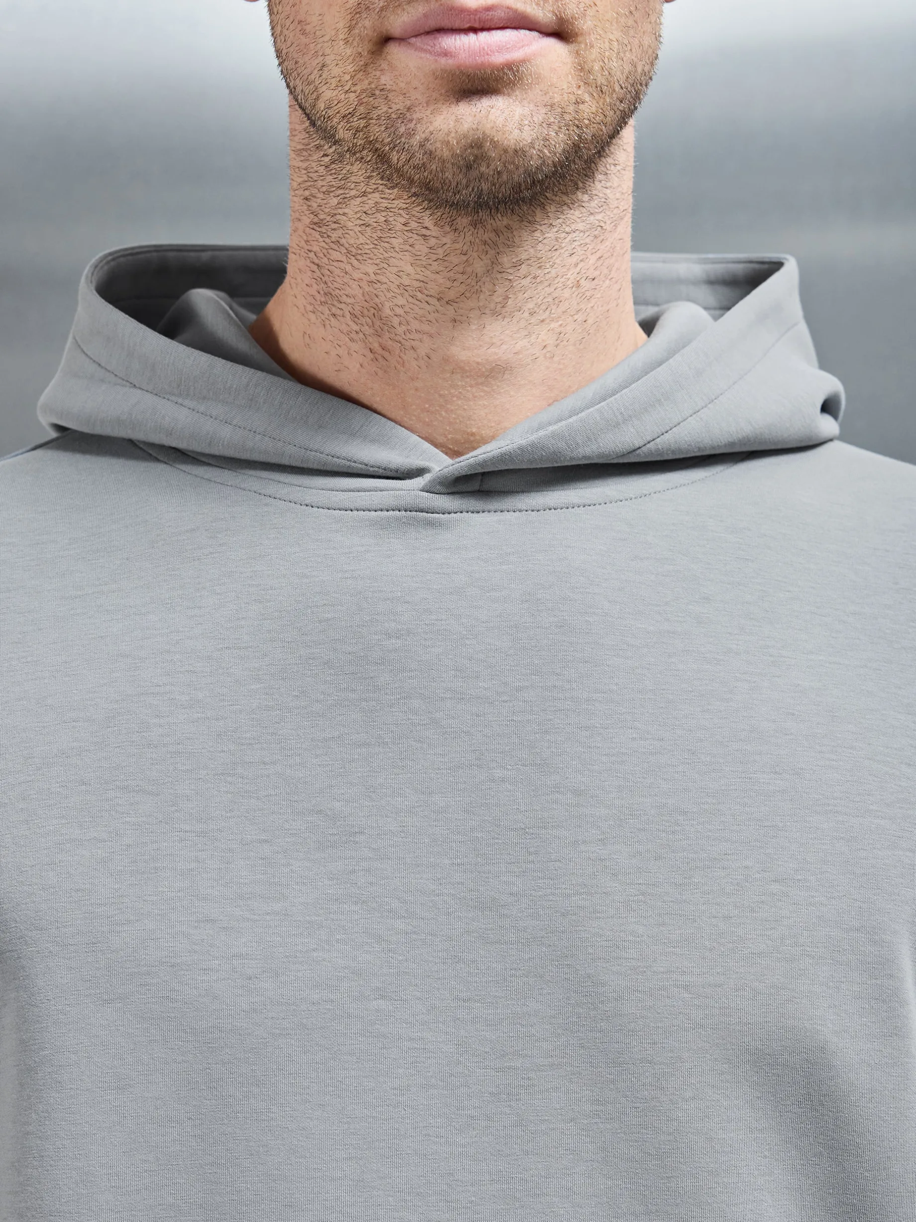 Interlock Jersey Essential Hoodie - Grey