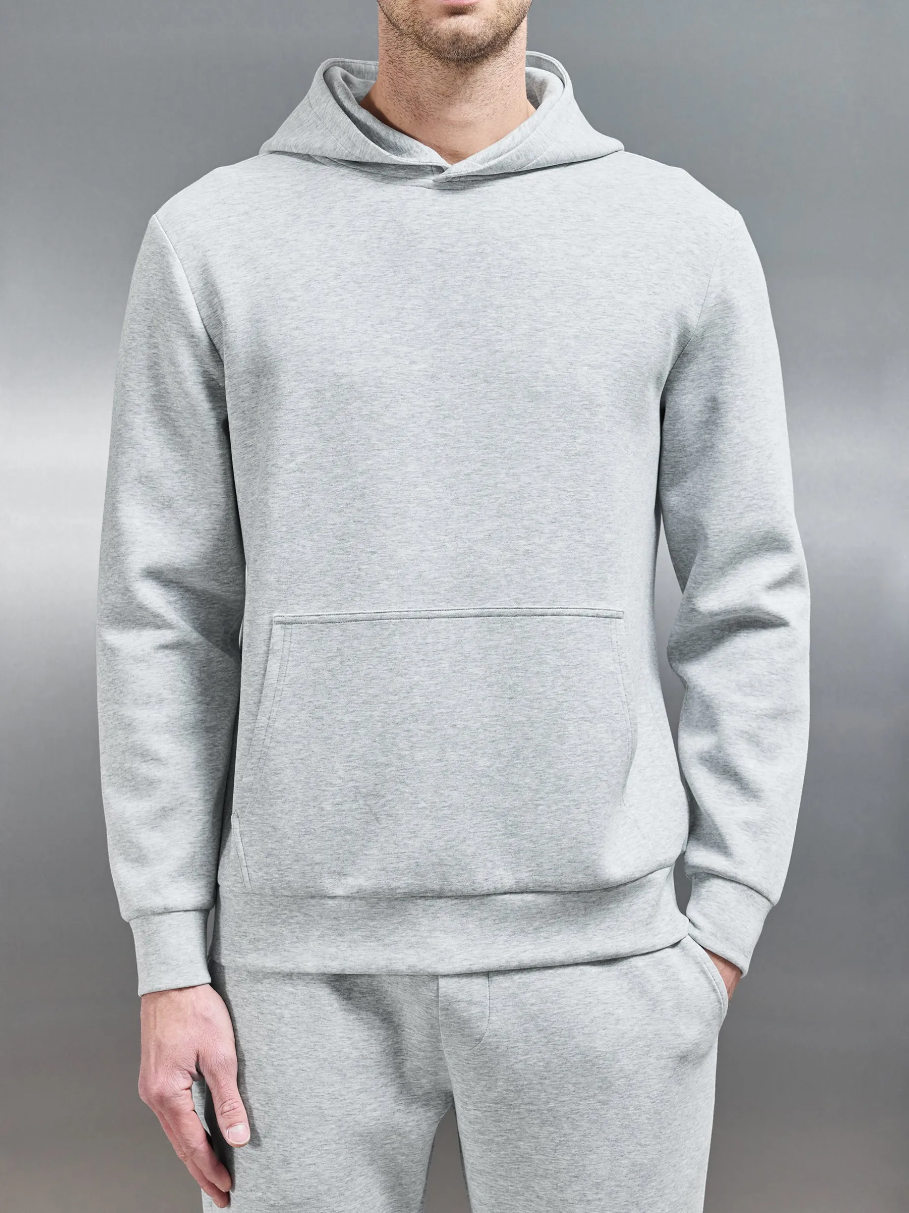 Interlock Jersey Essential Hoodie - Marl Grey