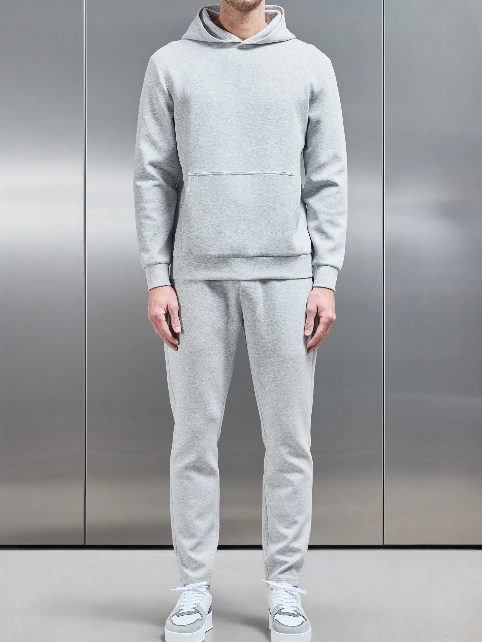 Interlock Jersey Essential Hoodie - Marl Grey