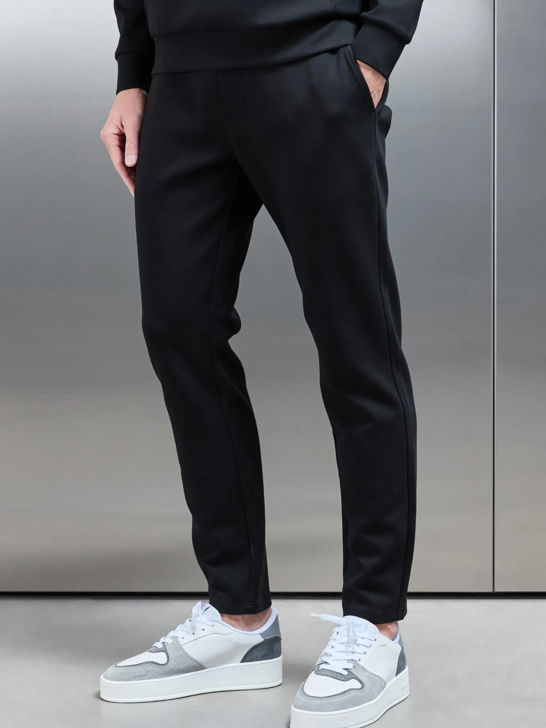 Interlock Jersey Essential Jogger - Black