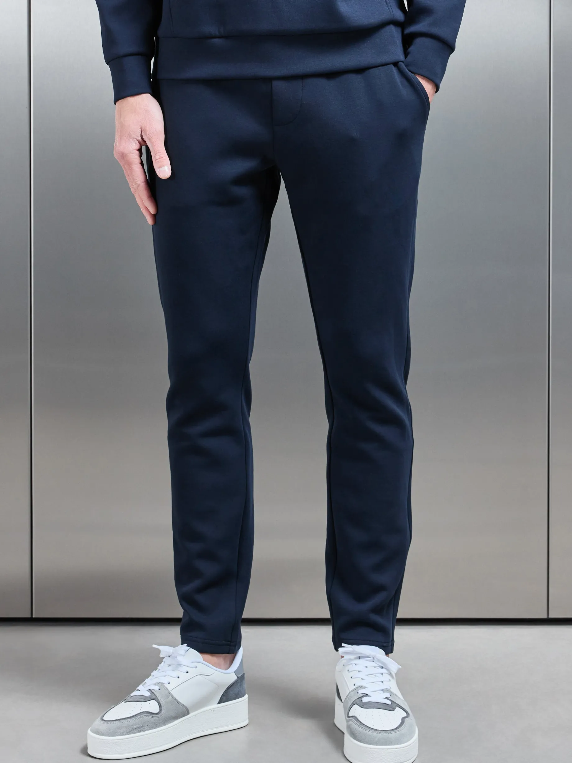 Interlock Jersey Essential Jogger - Navy